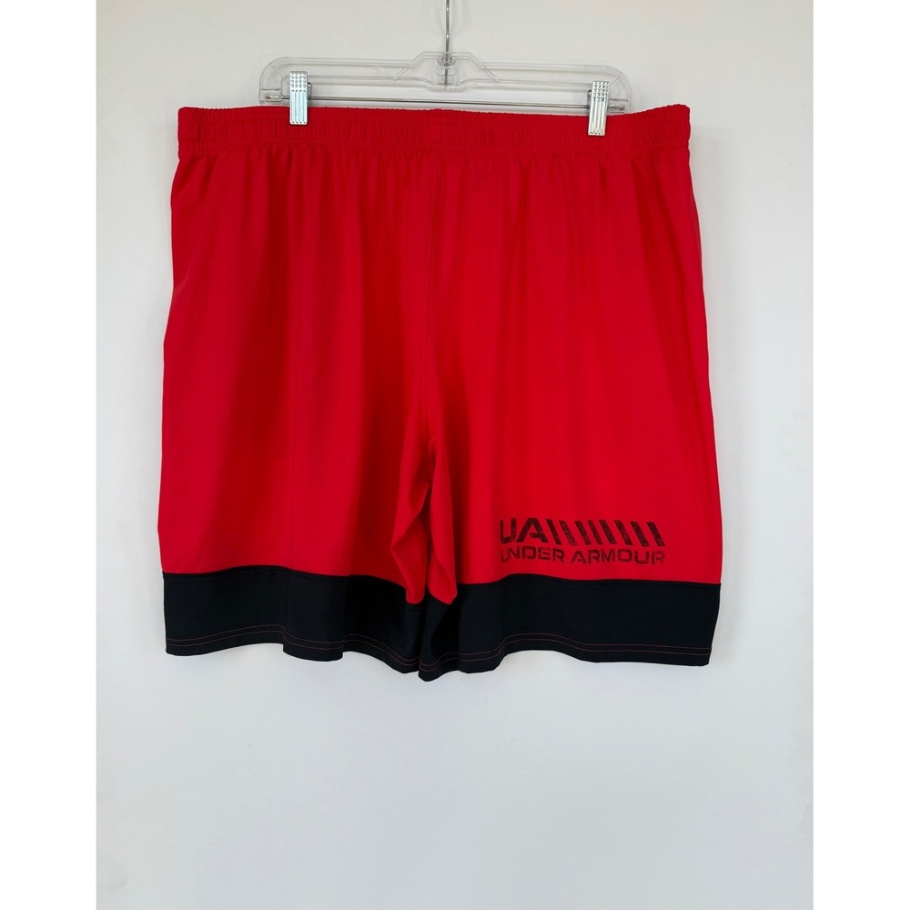 Under Armour Mens Size XXL Red Athletic Training‎ Shorts Performance Basketball